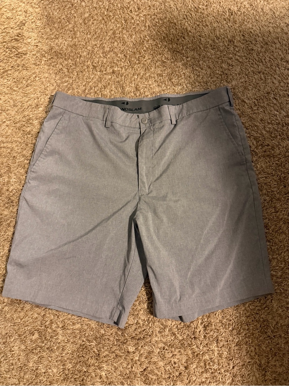 Grand Slam Gray Flat-Front Men's Shorts